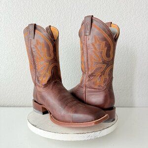 NEW Rod Patrick Mens Cowboy Boots 14.5AAA Perro Loco Brown Western Square Toe